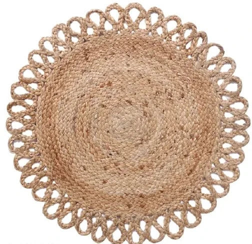 Handmade Jute Braided Round Rug 24 inches - Leechoo
